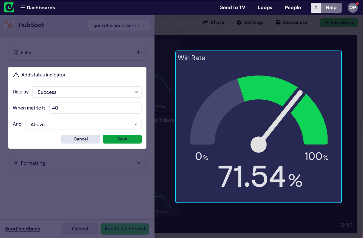 Building Win Rate gauge