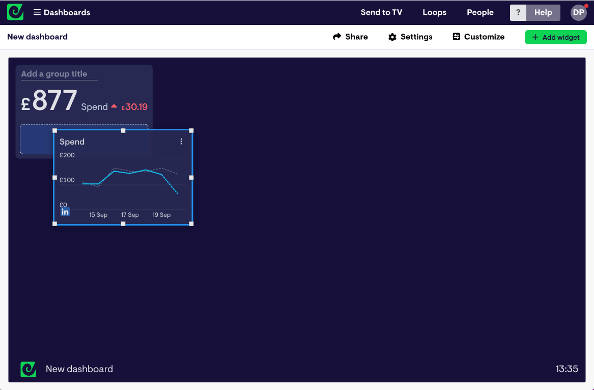 Grouping widgets